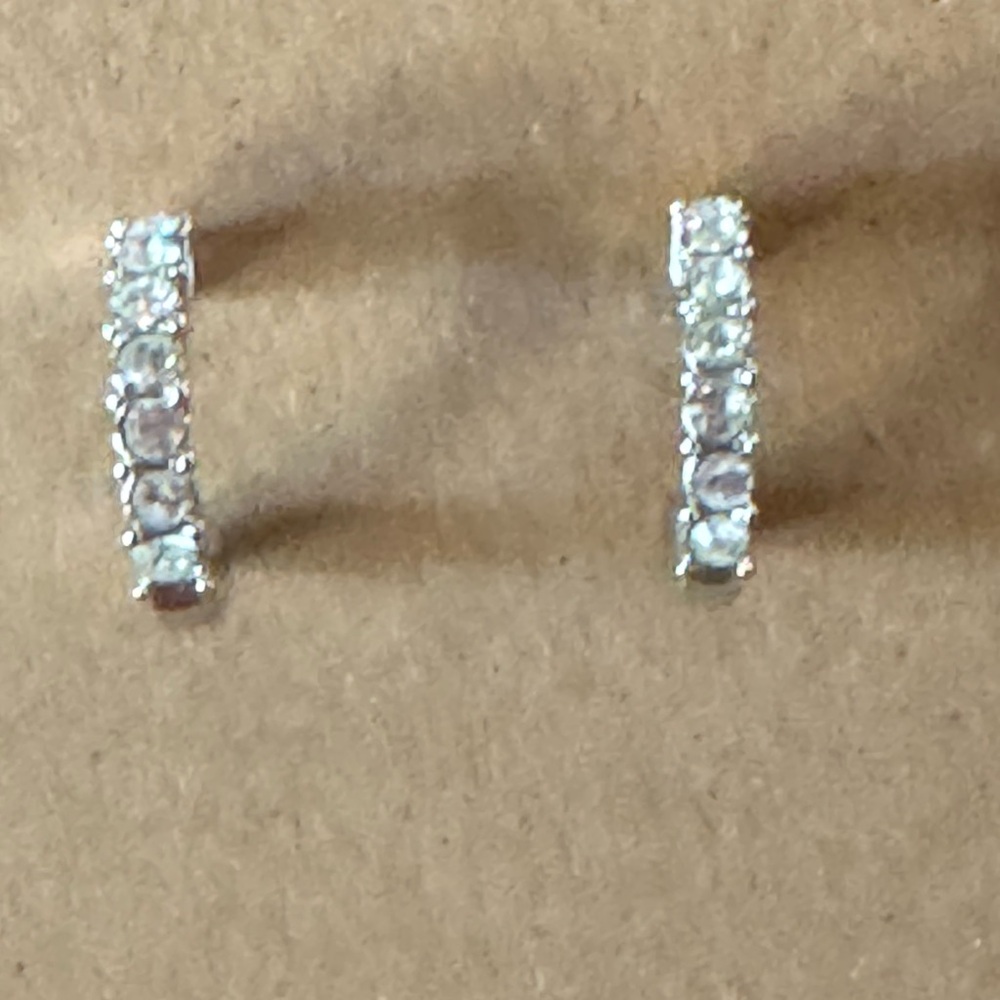 Crystal mini hoop earings